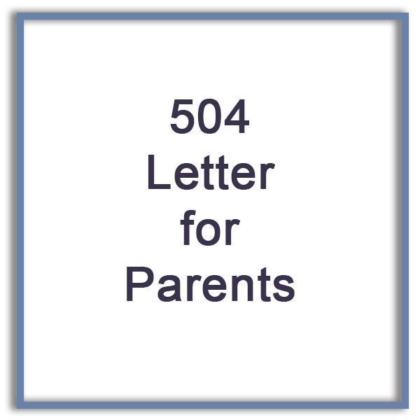 504 Letter for Parents